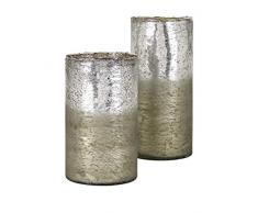 Imax 13862-2 Zuri Ombre Vasen, 2-er Set, Silber