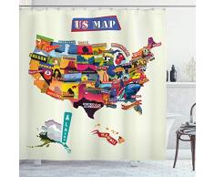 ambesonne Polyester-Decor Kollektion-Badezimmer Dusche Vorhang
