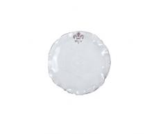 Abigails Fleur de Lis weiß Speiseteller