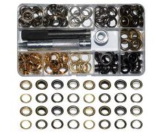 Inton Ösen für Leinenvorhang, 10 mm Innendurchmesser, 800# mit Einstellwerkzeug für Leinenvorhang, Leder, DIY-Projekte 3/8 gemischt