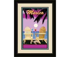 Northwest Art Mall jk-4130 mfgdm acpp Me X ICO Adirondack Stühle Palmen Punch gerahmtes Wandbild Art von Künstler Joanne Kollman, 33 x 40,6 cm