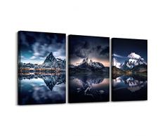 Leinwandbild für Küche, einfache Lebensweise, grüne Pflanzen, Wanddekoration für Schlafzimmer, Kunstwerk, 30,5 x 30,5 cm, 4-teilig, gerahmt, fertig zum Aufhängen, Dekoration für Wohnzimmer, Wohnzimmer, Leinwanddruck, Grün