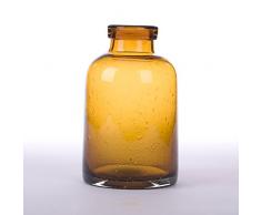 Glitzhome Bubble Glas Vase, Bernstein