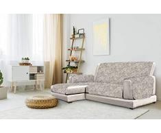 Italian Bed Linen “Glamour” rutschfest Sofa Abdeckung mit Chaise-Longue Links, Braun, 190cm