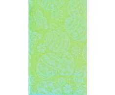 Happy Easter Spitze Schmetterlinge, Blumen und Ostereier Vinyl Tischdecke Flanell Rückseite, Vinyl, grün, 52 x 90 Oblong