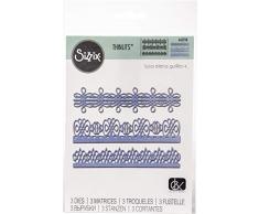 Sizzix 663218 Thinlits Stanzformen-Set Bordes Delicados (zarte Bordüren) von Luisa Elena Guillén-K. (3er-Pack), mehrfarbig