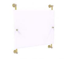 Allied Brass Carolina Crystal Landscape Rectangular Frameless Rail Mounted Mirror Wandspiegel, Messing unlackiert