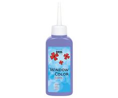 Kreul 40208 - Window Color Clear, Fenstermalfarbe auf Wasserbasis, für glatte Oberflächen wie Glas, Spiegel und Fliesen, 80 ml Malflasche, flieder