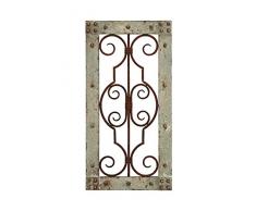 Deco 79, gealtertes Holz und Metall Wandpaneel Vintage Robustheit