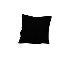 Elina Home 2 Stück 2er-Set, gemütlich, solides Samt-Kissen, dekorative Kissenbezüge für Sofa, Couch mit Reißverschluss, 45,7 x 45,7 cm (schwarz), Einheitsgröße