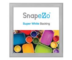 Snapezo Posterrahmen, 3,8 cm Profil, Frontlader, schneller Posterwechsel, Wandmontage, Profi-Serie 36x37 Silber