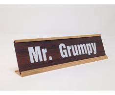 AAHS Gravur Fun Neuheit Stil Schreibtisch Sign, 20,3 x 6,3 x 2,5 cm 8 X 2.5 X 1 Mr. Grumpy