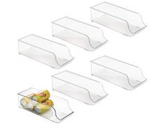 InterDesign Kühlschrank Soda Can Organizer - Getränkehalter für Küchenschrank oder Speisekammer, transparent 6er-Set Set of 6 Clear - Set of 6