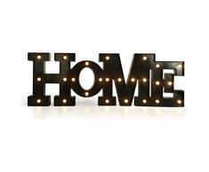 Asense Festzelt erleuchtet Home Form LED Wort Schild batteriebetrieben, Schwarz Farbe, 23,9 x 53,3 cm