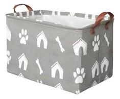 BOOHIT Rechteckiger Aufbewahrungskorb, Kinderzimmer-Korb aus Segeltuch, Stoff-Aufbewahrung, Organizer, Wasserdichte Aufbewahrungsbox, Wäschekorb für Kinderzimmer, Spielzimmer, Regale, Spielzeugkorb, Geschenkkorb Doghouse