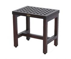Decoteak Spalier 18 Gitter aus Teakholz Dusche Bank 1 18 W x 13D x 18 T Braun