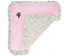 BESSIE AND BARNIE Kaugummi / Eiscreme (Rüschen) Ultra Plüsch Kunstfell Haustier Hund Katze Welpen super weich Wendedecke (mehrere Größen), XS - 20 x 20