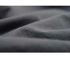 L1NK STUDIO Kopfkissenbezug Uni einfarbig für Bett 135 cm (45X155cm) 100% Baumwolle (Perkal 200 Fäden) GRIS