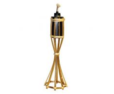 Viscio Trading 168323 Taschenlampe mit Behälter, Bambus, Beige, 8 x 8 x 50 cm, 2 Stück