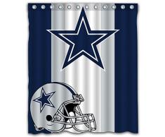 Sonaby Custom Streifen Dallas Cowboys Wasserdicht Stoff Vorhang für die Dusche für Badezimmer Dekoration (152,4 x 182,9 cm)