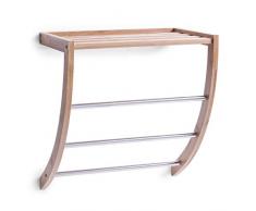 Zeller 13595 Handtuchregal 38 x 24 x 40 cm, Bamboo/Chrom