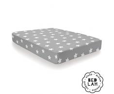 Bedlam Stars-Bettwäsche-Set, gebürstete Baumwolle, Blau, Einzelbett, blau, Fitted Sheet: Junior