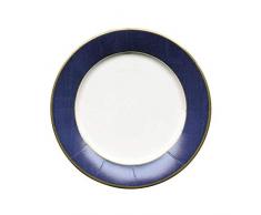 Caspari Moire, 8-teilig, Salat Teller, Blau