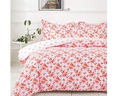 Joyreap Schmusetuch für den Sommer, 3-teilig Twin(1 Quilt + 2 Pillow Shams) Red Leaves
