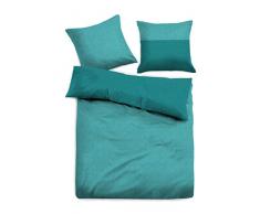 TOM TAILOR Unisex Heimtextilien & Bettware Satin Bettwäsche Blue-Bird/Blue,135/200