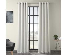 HPD Half Price Drapes BOCH-LN1855-84-GR Ösen Verdunkelungsvorhang (1 Panel), 50 x 84, Austernfarben