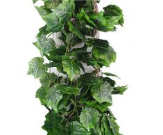 meiliy 8 ft Künstliche Greenery Kette Ivy Traube, Blätter Laub Simulation Blumen Vine Weinblätter Pflanzen für Home Zimmer Garten Hochzeit Girlande Außerhalb Dekoration grün
