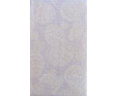 Elrene Home Fashion Tischdecke aus Vinyl, Motiv: Schmetterlinge, Blumen und Ostereier, Vinyl, violett, 52 Inches X 52 Inches Square