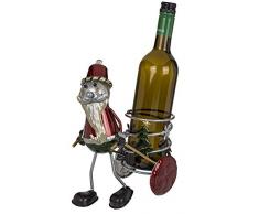 Out of the blue 99/6200 Flaschenhalter aus Metall, Weihnachtsmann mit Traktor