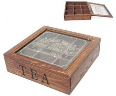 Dcasa Aufbewahrungsbox mit Deckel aus Glas, Bedruckt, für Festliche Dekorationen, für Zuhause, Mehrfarbig (Mehrfarbig), einzigartig