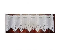 Abreeze Dekorativer bestickter Küchen-Vorhang, Café-Vorhang, Esszimmer-Vorhang, Küchen-Vorhang und Querbehang 59 W X 29 L 1 Panel Style#11