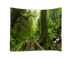 Red Fire Stoff Gobelin Decor Art Wand Tischdecken Tagesdecke Picknickdecke Strand Überwurf Wandteppichen Bunte Schlafzimmer Hall Wohnzimmer Wohnheim Zum Aufhängen 78x59 inch Green Forest Trail