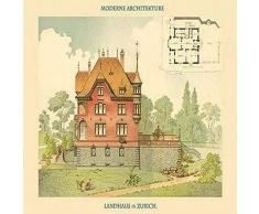 Posterazzi Buyenlarge Landhaus in Zürich – hochwertige Vintage-Kunst-Reproduktion von Buyenlarge