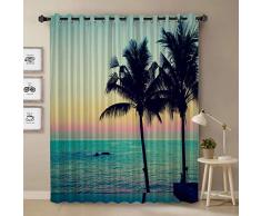 T&H Home Verdunkelungsvorhang für Schlafzimmer – Fensterbehandlung, Vorhänge, modernes Kunst Design für Wohnzimmer – Valentinstag rosa Liebe Luftballon Druck Muster 52 W by 45 L Sea1thh1608