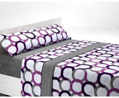 Sabanalia Bettwäsche Coralina Aros - Lila - Grau, für Bett 180