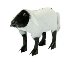 Garten-Statue Schaf, rustikal, klein, Mehrfarbig