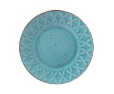 H&H Dalia Dessertteller Frutta, Blau, 22.5 cm