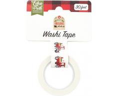 Echo Park Paper Company MFC190037 Washi-Tape, Rot, Grün, Schwarz, Kreidetafel, Hellbraun
