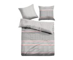 TOM TAILOR 0069848 Satin Bettwäsche Garnitur mit Kopfkissenbezug (Baumwolle) 1x 135x200 cm + 1x 80x80 cm, anthrazit