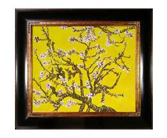 La Ansammlung vg2347-fr-240g20 X 24 gerahmtes Ölgemälde Zweige der einen Mandelbaum in Blüte, Citrin gelb handbemalt Original von mit opulenten Rahmen