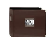 Pioneer Ordner, 30 x 30 cm, mit 3 Ringen, Kunstleder, Rot braun