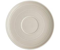 Ambition 93058 Piano 15 cm Unterteller Untersetzer runde Porzellan Spülmaschinenfest modern elegant stapelbar, grau untertasse