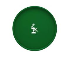 Kraftware Rundes Serviertablett Pelican, blau, 35,6 cm