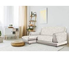 Italian Bed Linen “Glamour” rutschfest Sofa Abdeckung mit Chaise-Longue Links, Beige, 290cm