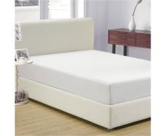 Sheras Bedding Spannbetttuch 650 TC, 1 Stück, mit elastischem Rundumschutz, Matratze bis 33 cm bis 38,1 cm, extra Tiefe Tasche, 100 % ägyptische Baumwolle Queen Bed weiß