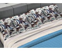 GEMITEX Bettwäsche-Set für Betten aus Stoff GTT09, Farbe 01 hellblau Doppelbett Maxi 100% Baumwolle 30/27